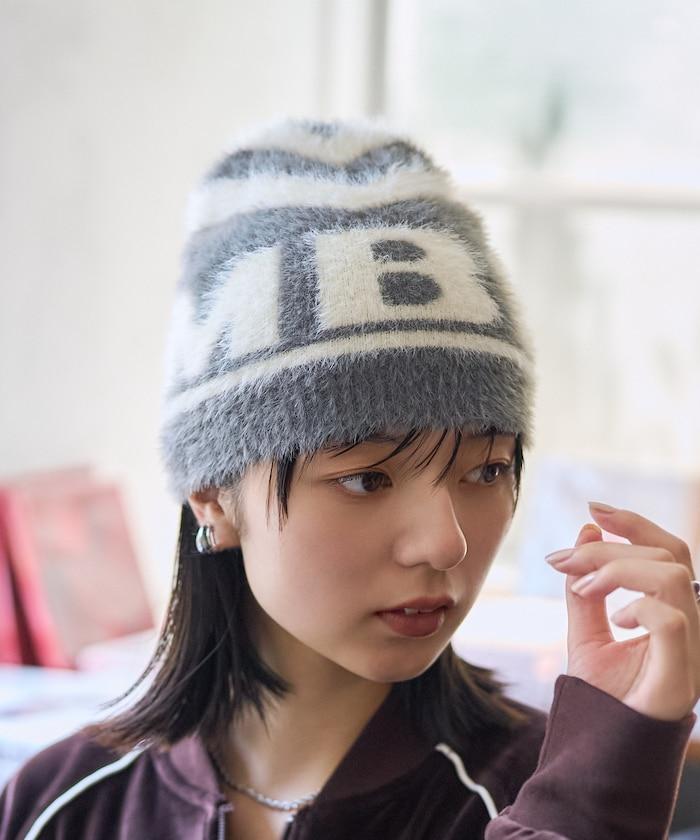 馬海毛 Logo針織帽