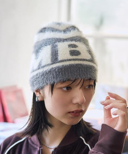 馬海毛 Logo針織帽