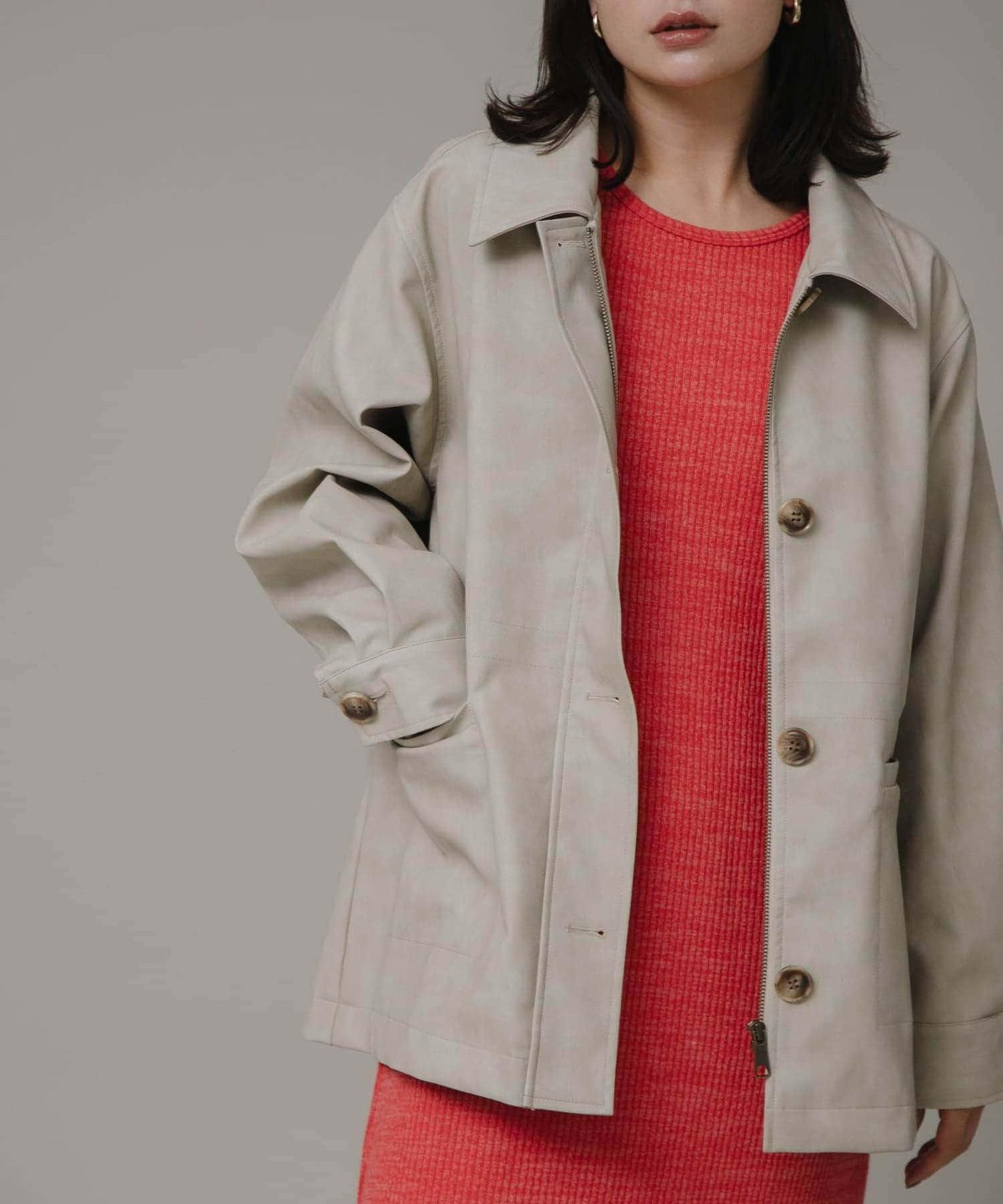 啞光皮革夾克外套