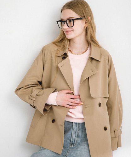 防潑水短款風衣