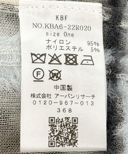 透視格紋羽毛針織衫