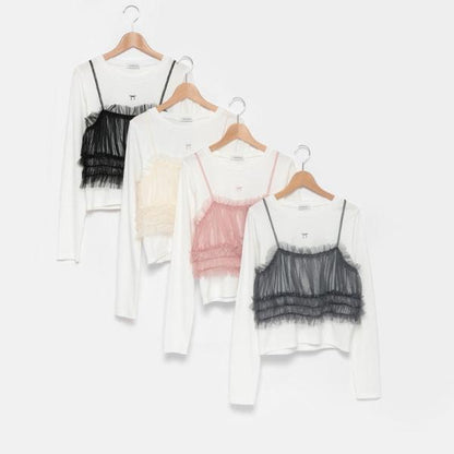 網紗吊帶背心套裝