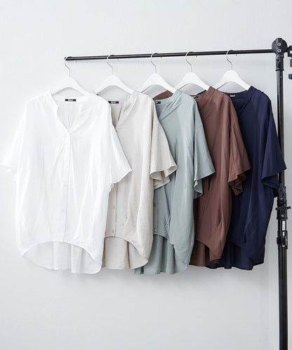 通勤穿搭首選！後背褶皺竹筍褶飾襯衫