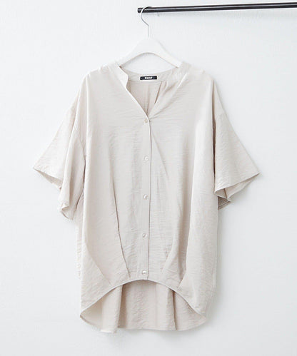 通勤穿搭首選！後背褶皺竹筍褶飾襯衫