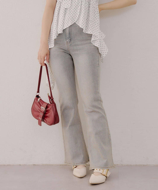 【有多種尺碼】牛仔喇叭褲