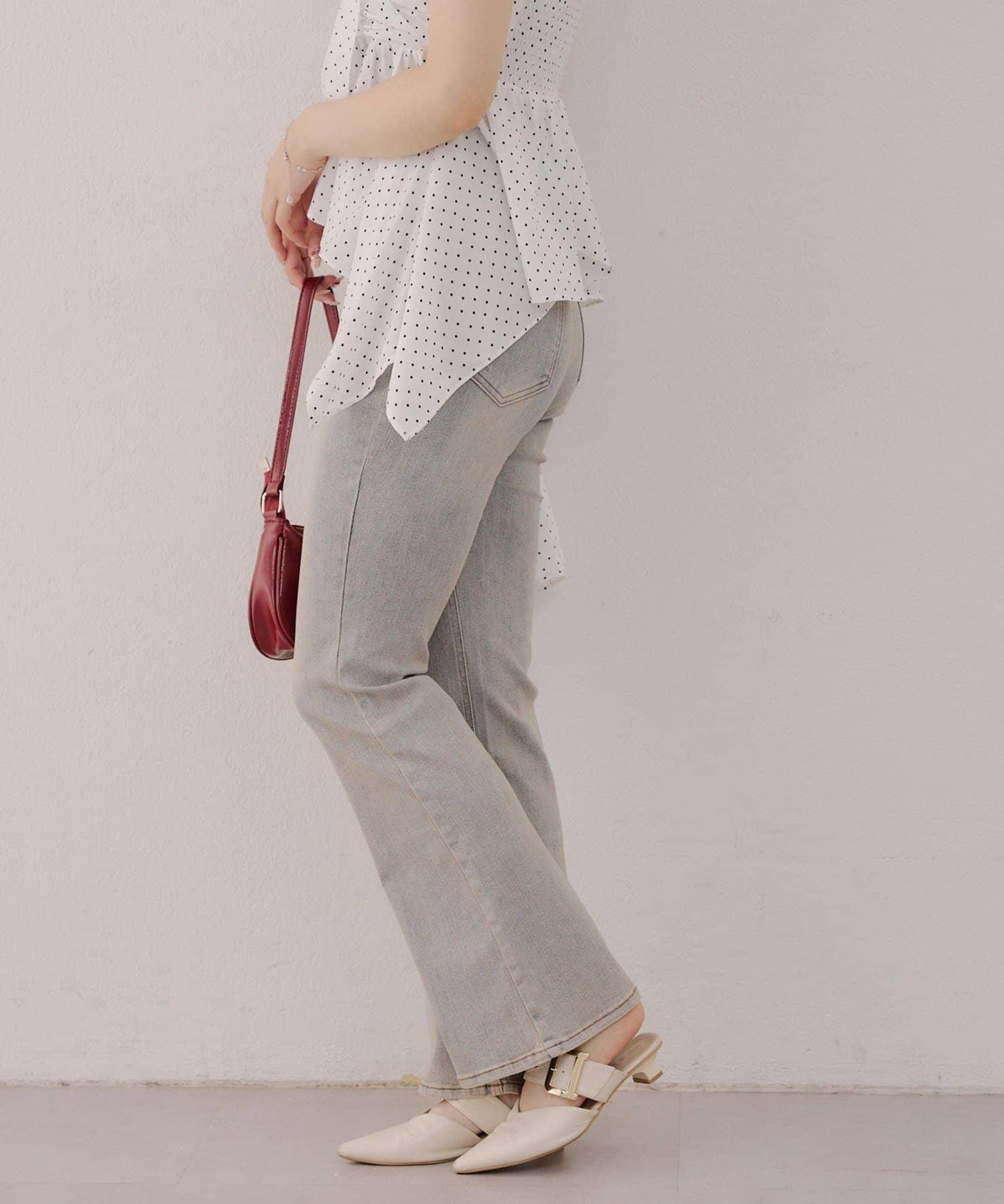 【有多種尺碼】牛仔喇叭褲