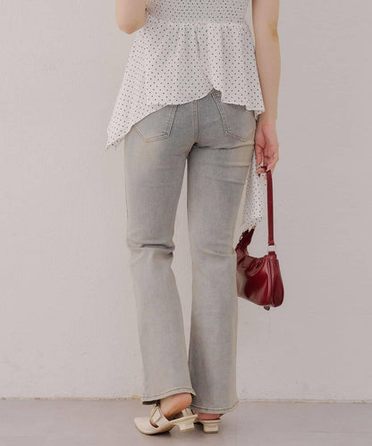 【有多種尺碼】牛仔喇叭褲