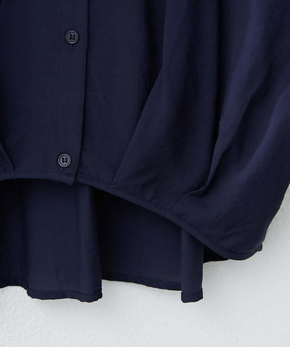 通勤穿搭首選！後背褶皺竹筍褶飾襯衫