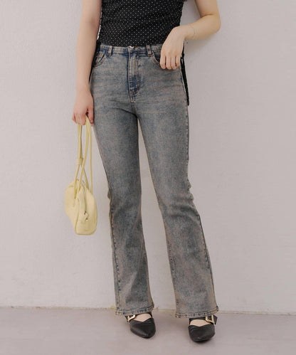 【有多種尺碼】牛仔喇叭褲