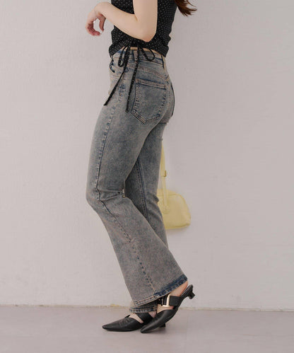 【有多種尺碼】牛仔喇叭褲