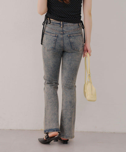 【有多種尺碼】牛仔喇叭褲