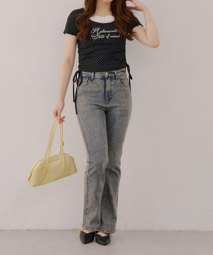 【有多種尺碼】牛仔喇叭褲