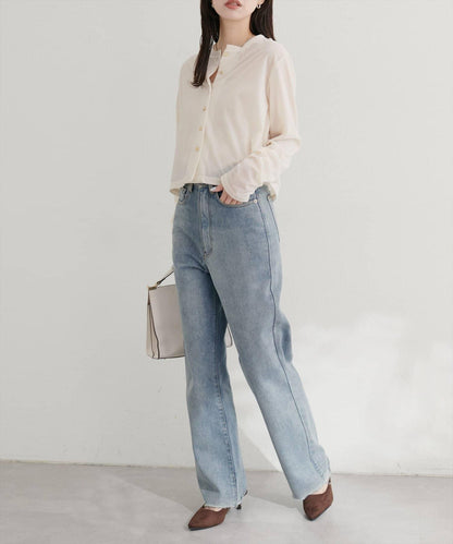 圓領天鵝絨開衫