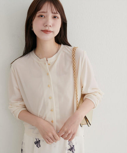 圓領天鵝絨開衫