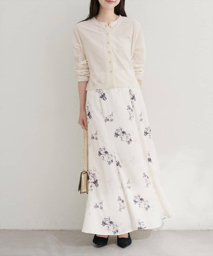 圓領天鵝絨開衫