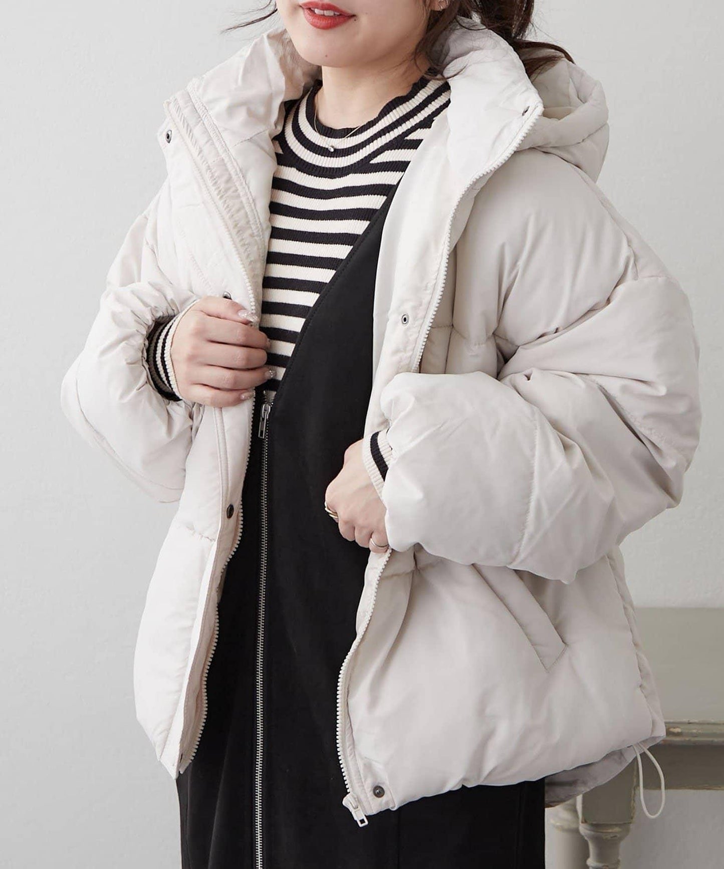 【RMAF】下襬圓弧仿羽絨