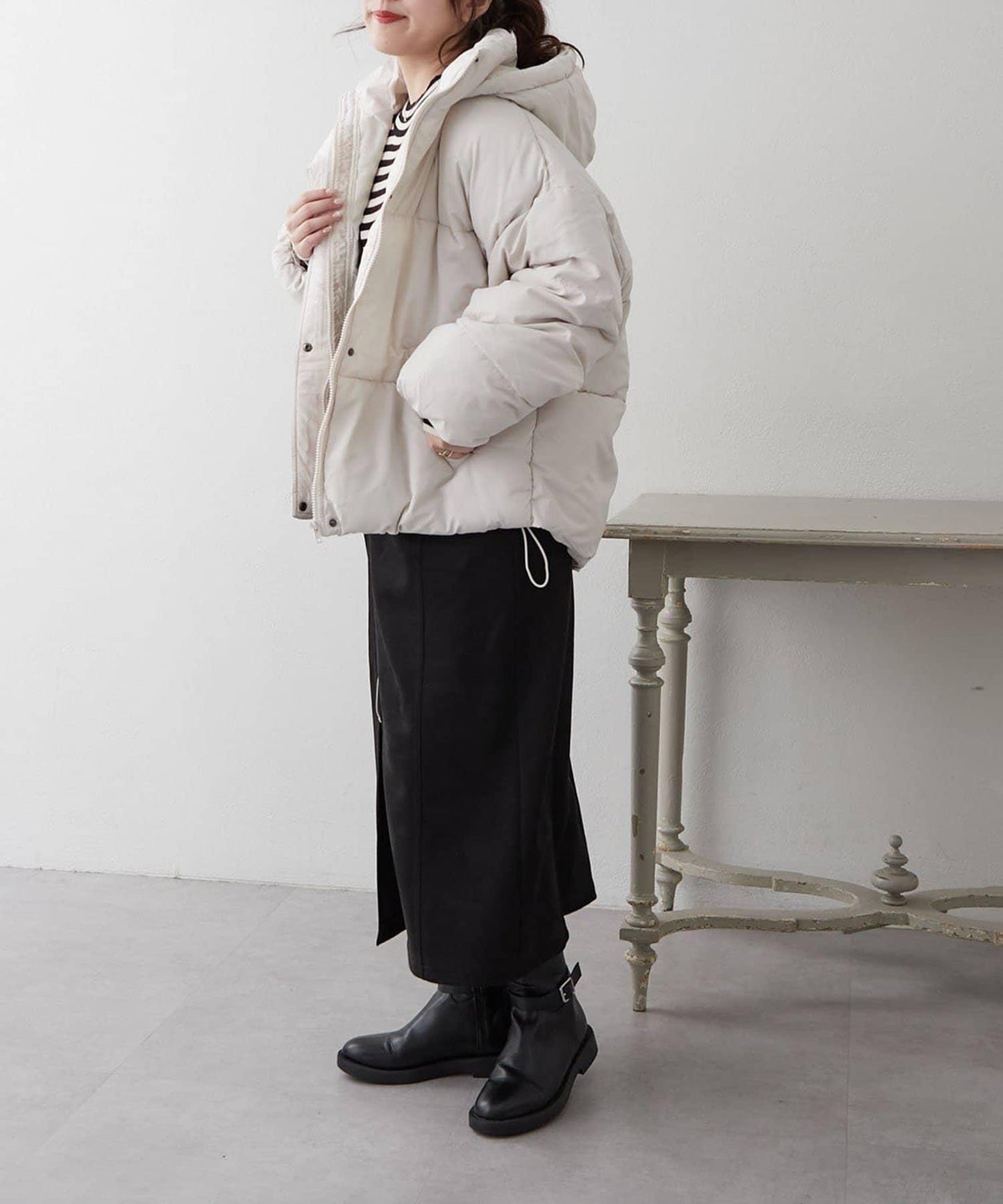 【RMAF】下襬圓弧仿羽絨