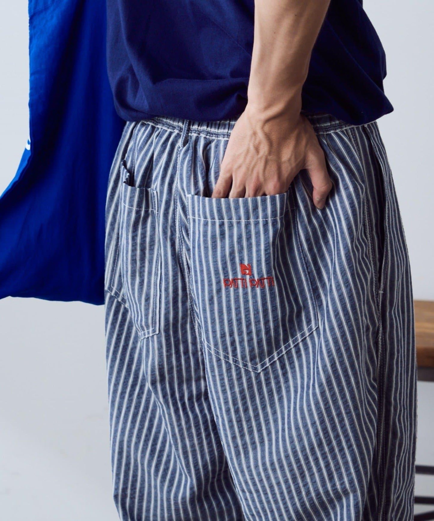【PATTIPATTI】褶皺寬鬆工裝褲
