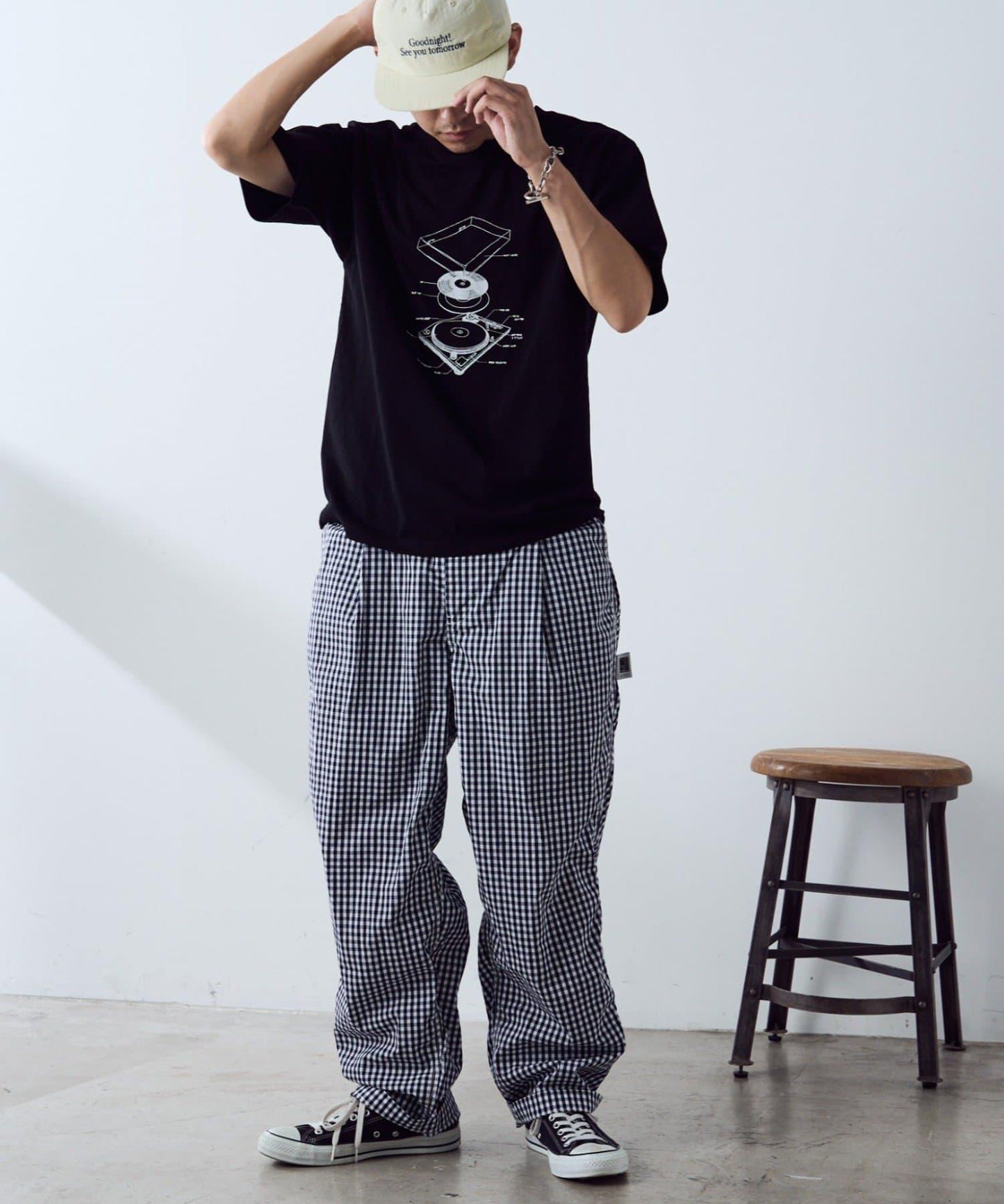 【PATTIPATTI】褶皺寬鬆工裝褲