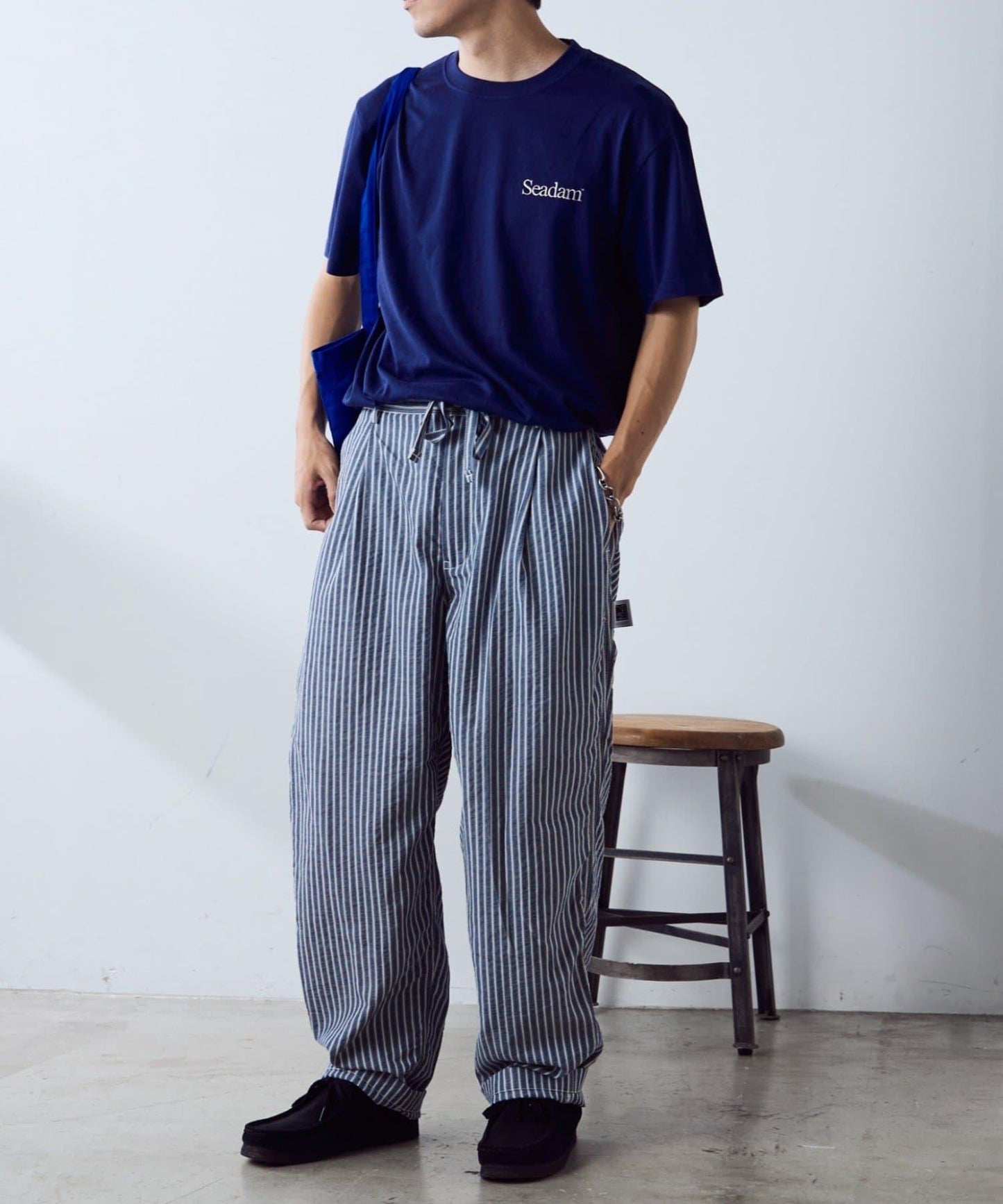 【PATTIPATTI】褶皺寬鬆工裝褲