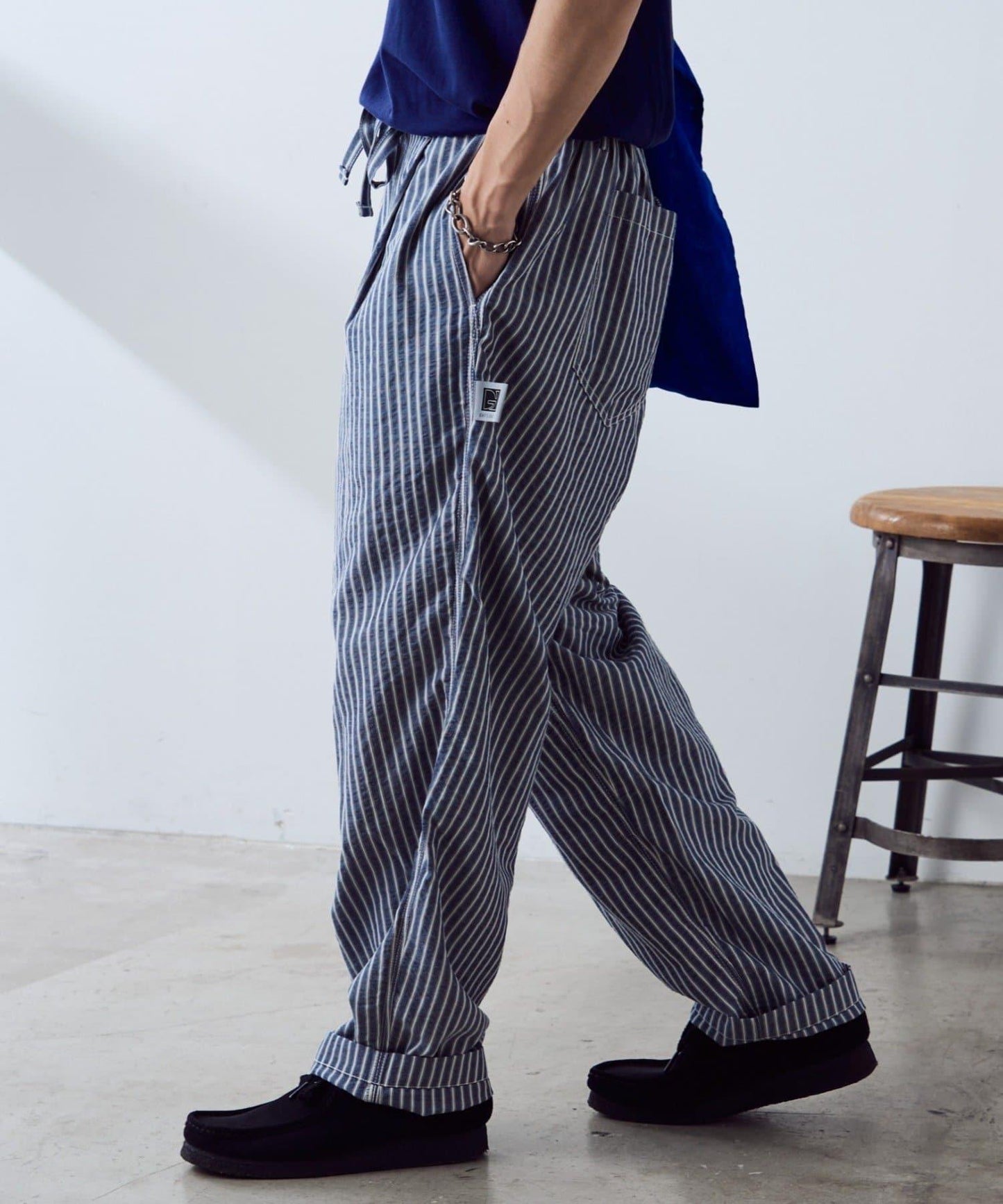 【PATTIPATTI】褶皺寬鬆工裝褲