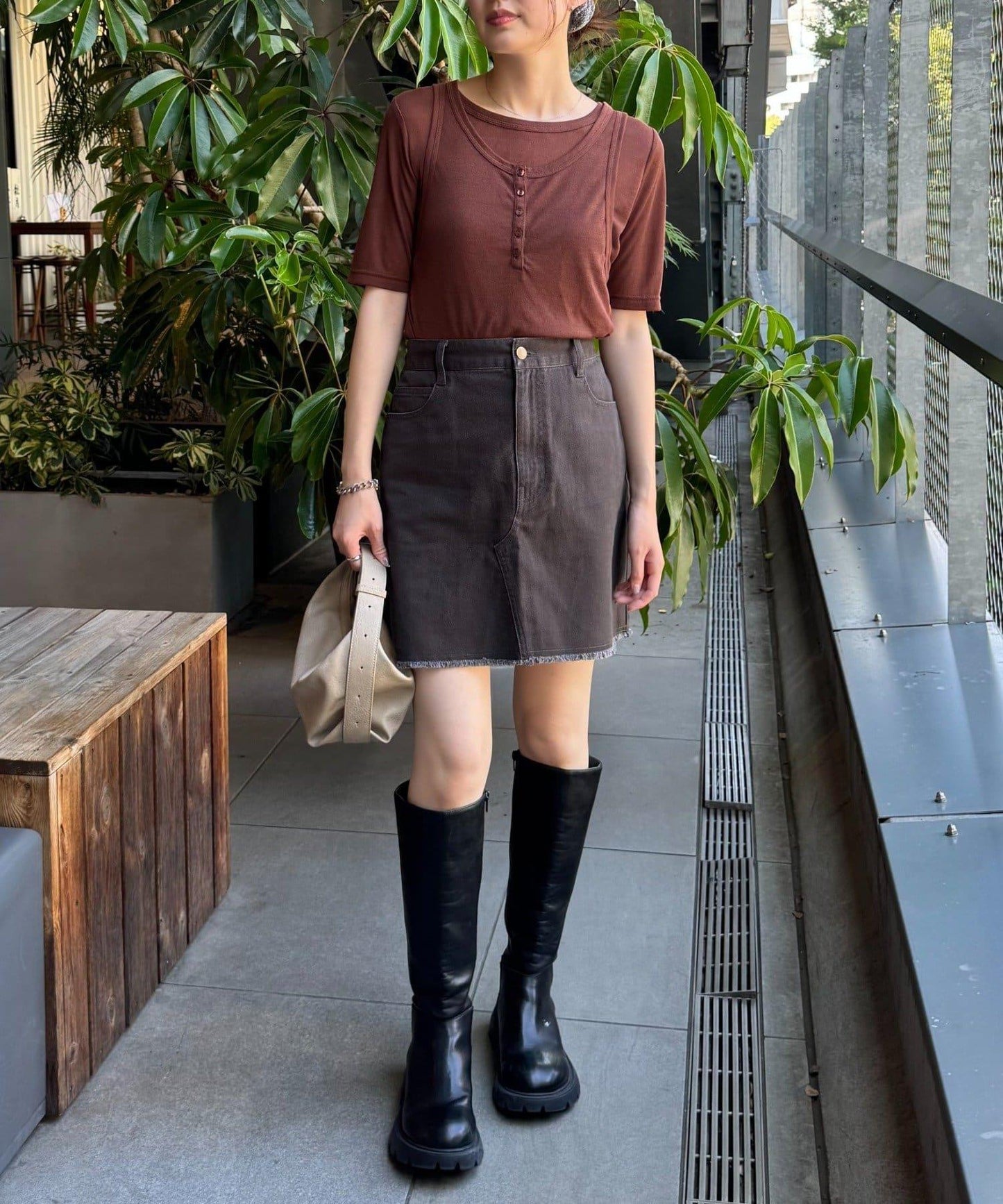 【CIAOPANIC TYPY】迷你中長半身裙