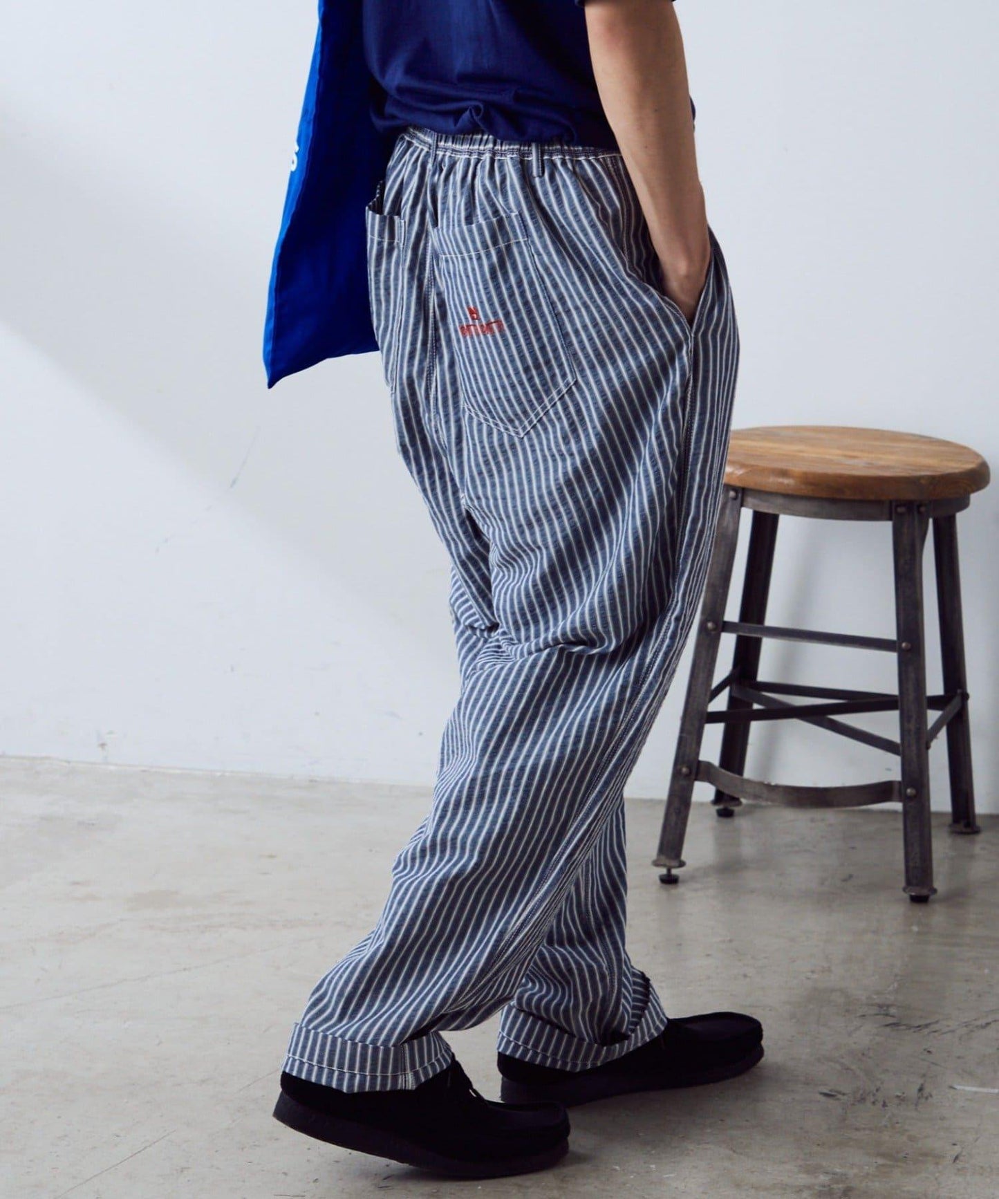 【PATTIPATTI】褶皺寬鬆工裝褲