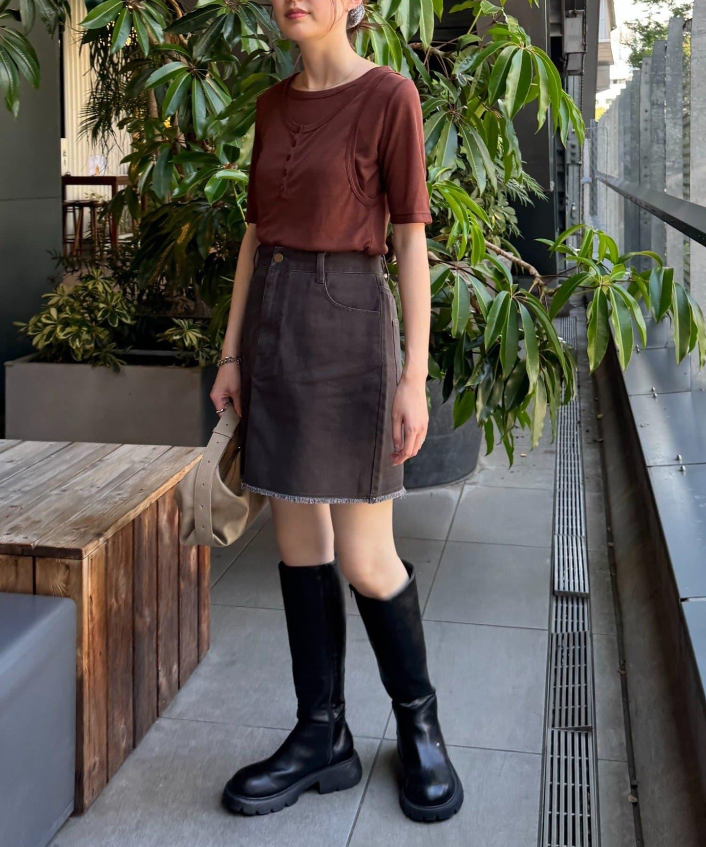 【CIAOPANIC TYPY】迷你中長半身裙