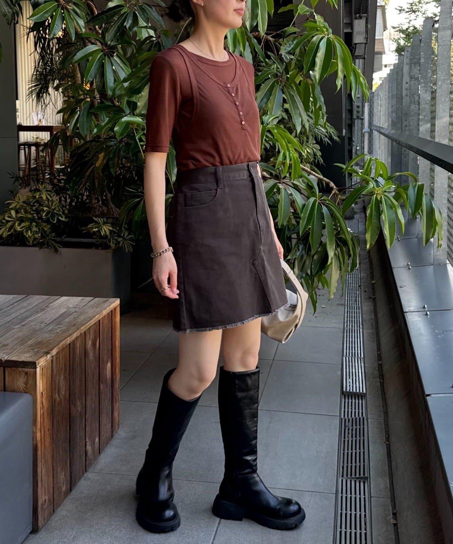 【CIAOPANIC TYPY】迷你中長半身裙