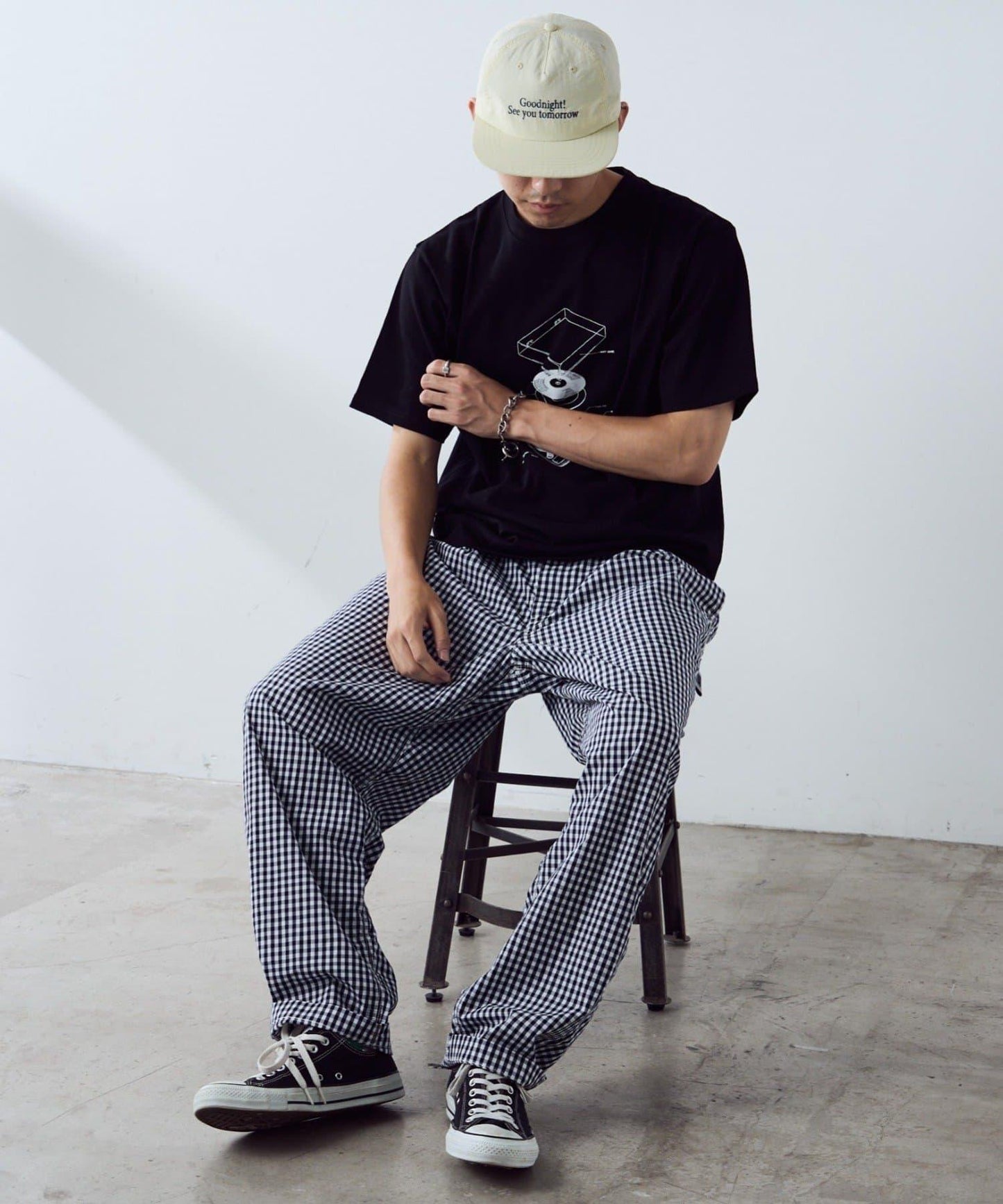 【PATTIPATTI】褶皺寬鬆工裝褲