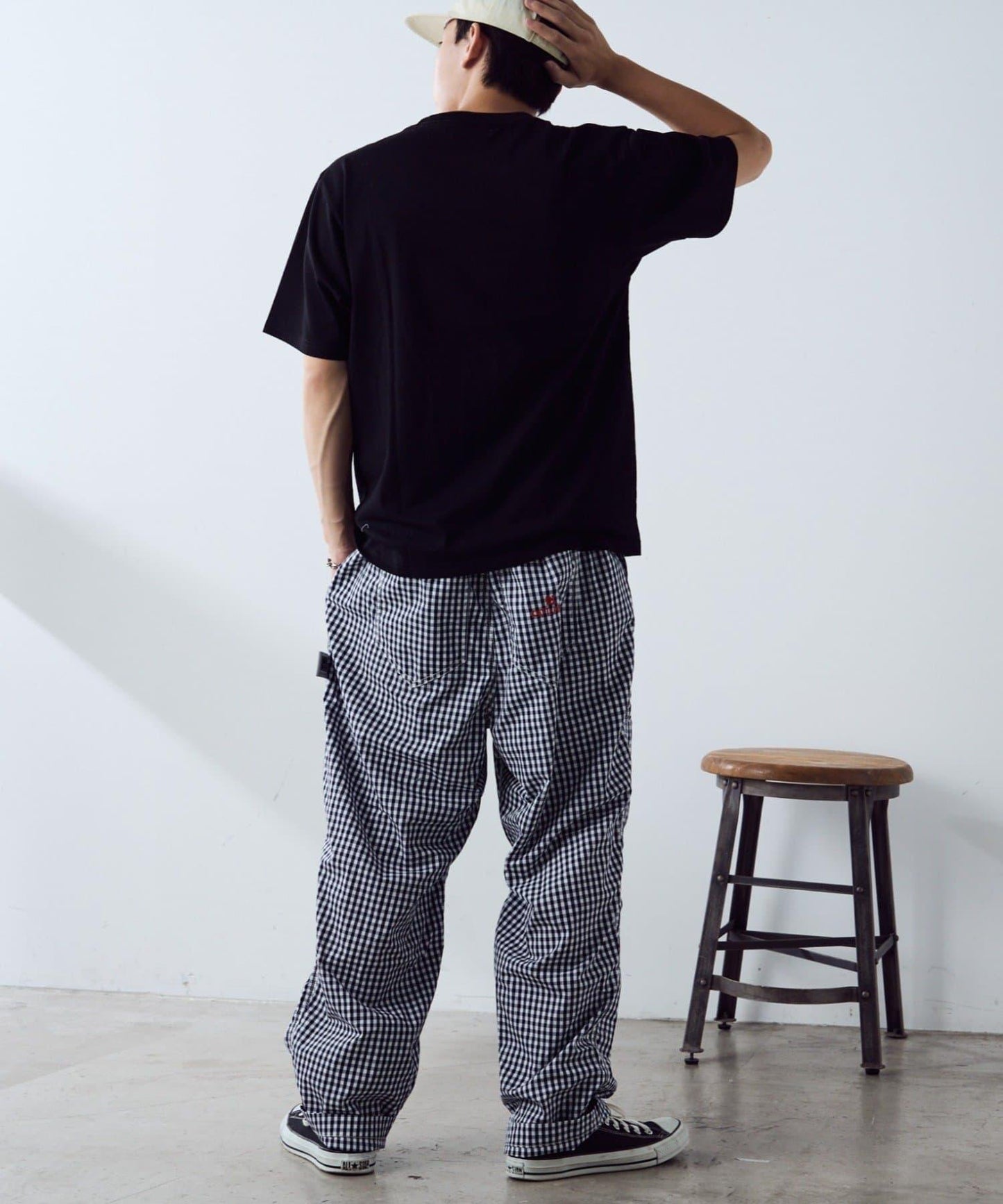 【PATTIPATTI】褶皺寬鬆工裝褲