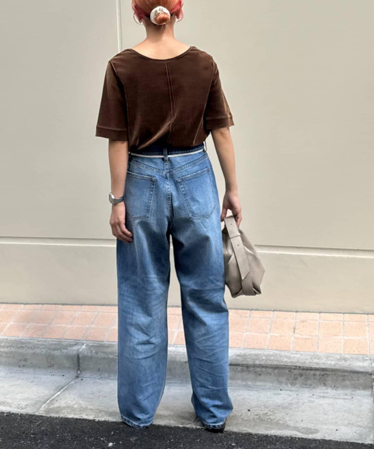 【HENRY】復古牛仔/附腰帶寬鬆牛仔褲