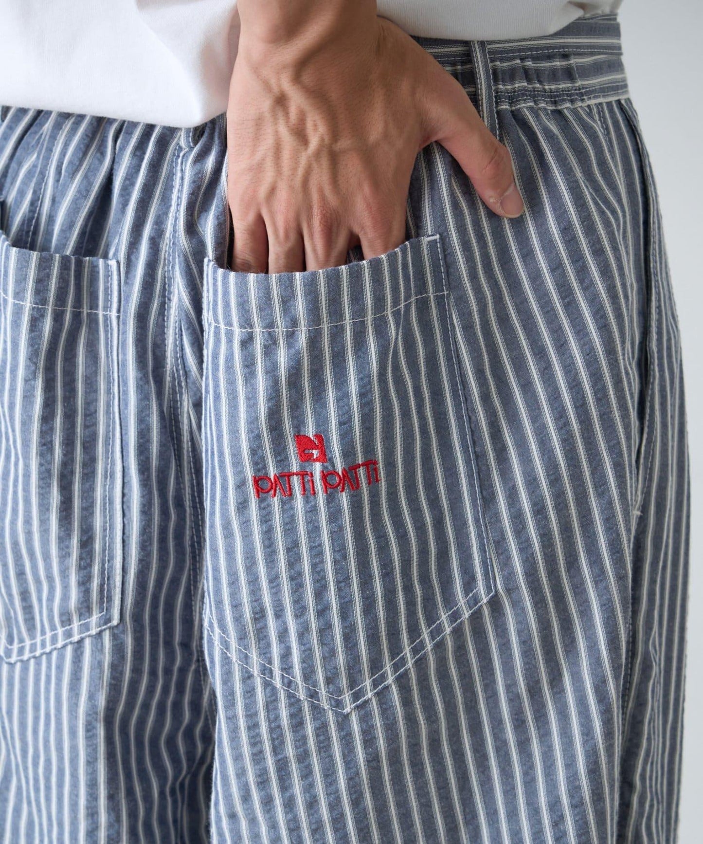 【PATTIPATTI】褶皺寬鬆工裝褲