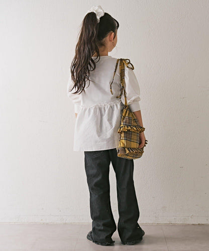 【KIDS】鉚釘喇叭牛仔褲