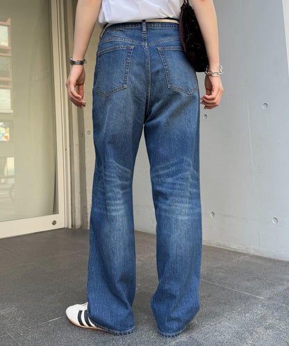 【HENRY】復古牛仔/附腰帶寬鬆牛仔褲