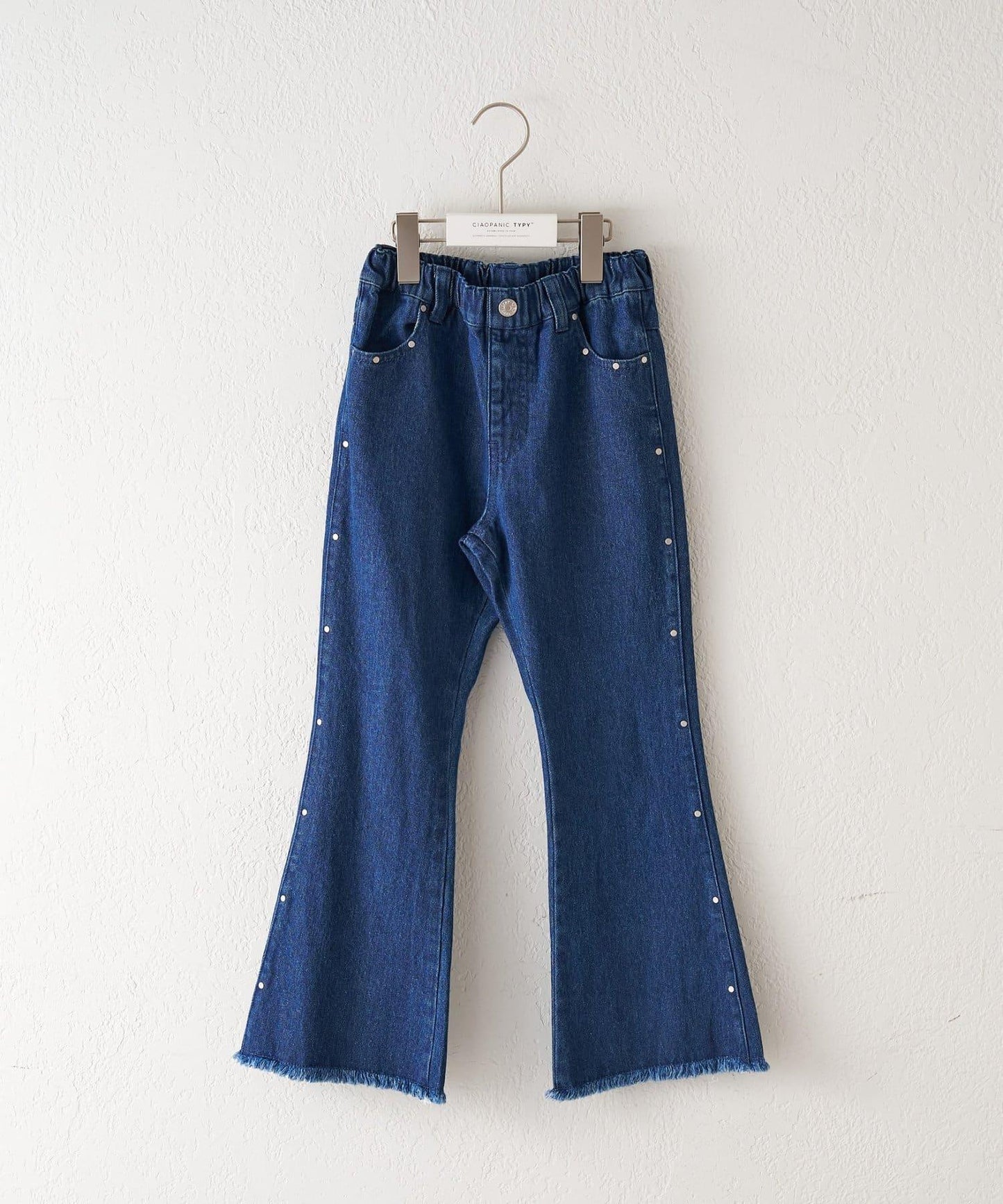 【KIDS】鉚釘喇叭牛仔褲