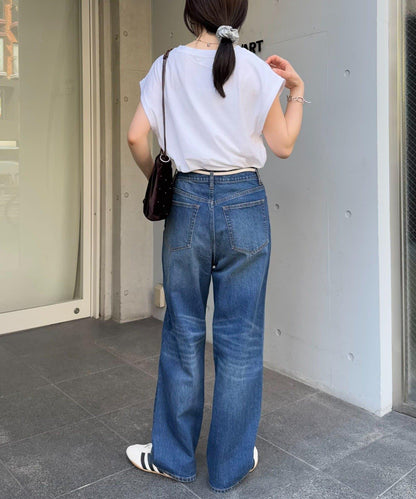 【HENRY】復古牛仔/附腰帶寬鬆牛仔褲