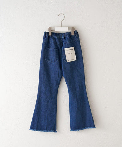 【KIDS】鉚釘喇叭牛仔褲