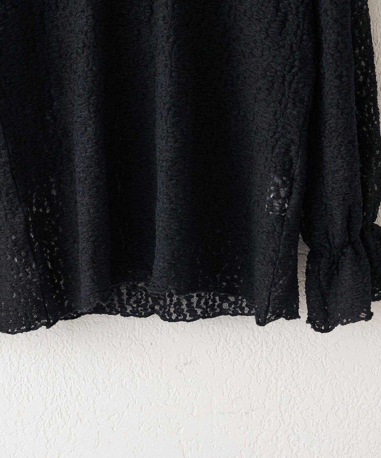 【KIDS】彈力蕾絲連帽衫