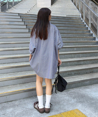 【PATTIPATTI】男女同款寬鬆襯衫