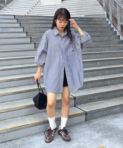 【PATTIPATTI】男女同款寬鬆襯衫