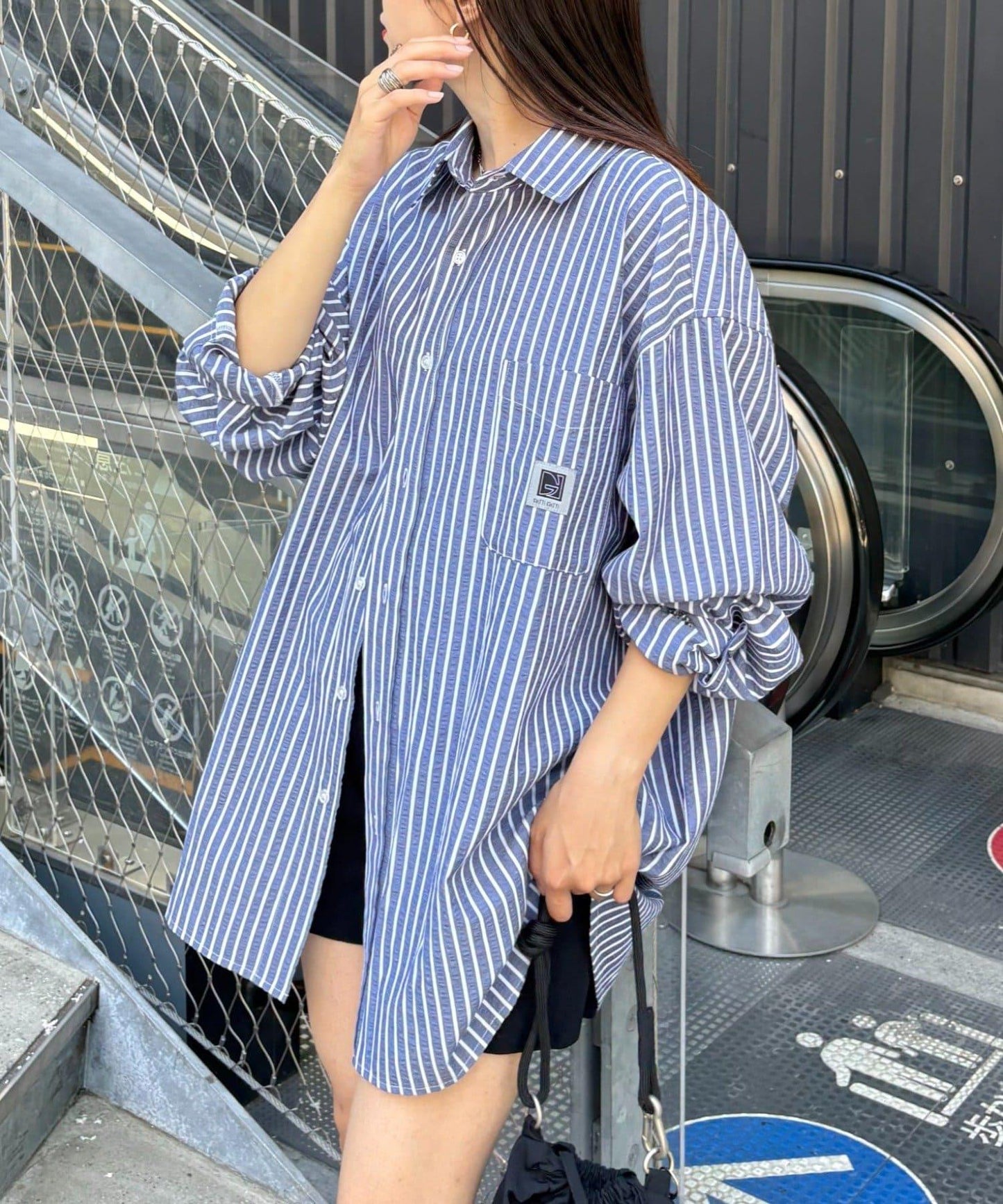 【PATTIPATTI】男女同款寬鬆襯衫