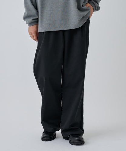 【AW】斜紋布雙褶西褲