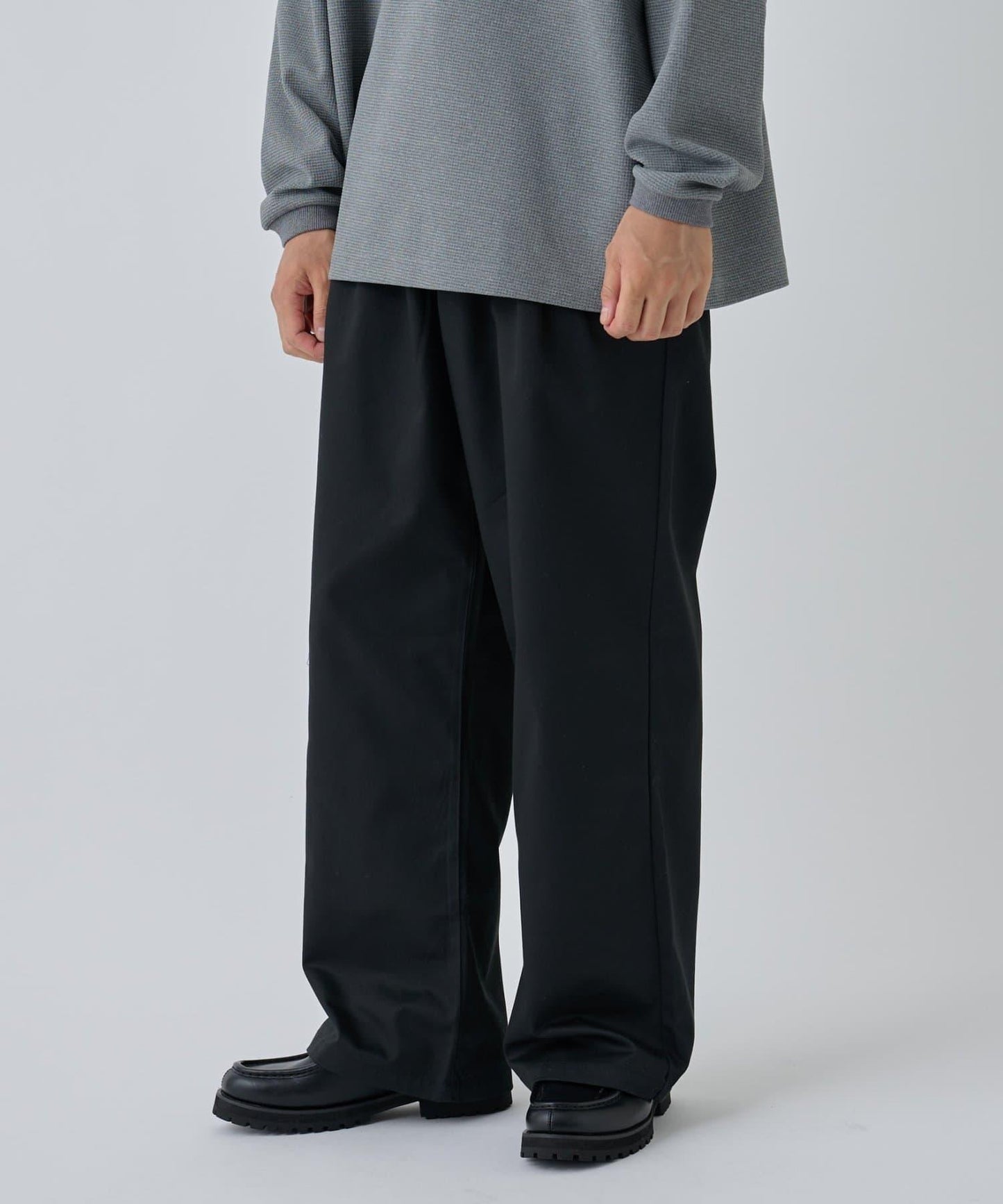 【AW】斜紋布雙褶西褲