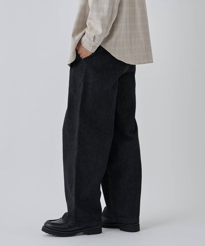 【AW/可成套搭配】雙褶直筒牛仔休閒褲