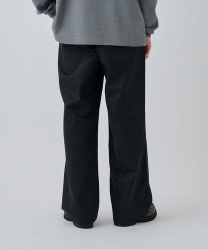 【AW】斜紋布雙褶西褲