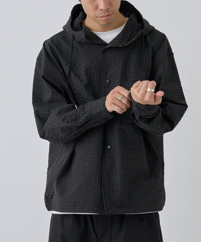 【AW】抽繩連帽格子襯衫