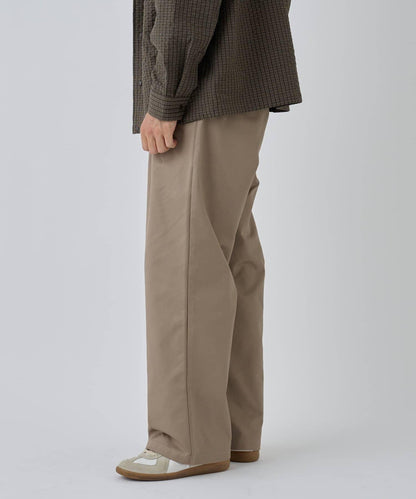 【AW】斜紋布雙褶西褲