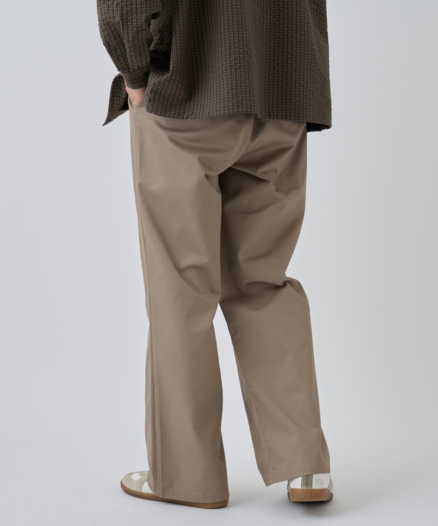 【AW】斜紋布雙褶西褲