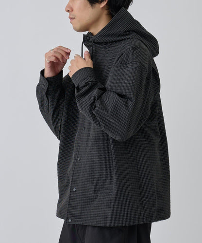 【AW】抽繩連帽格子襯衫